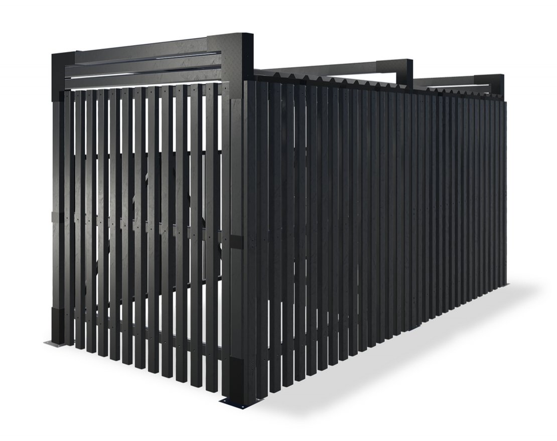 Навес для ТБО Страж (V) с воротами - вид 3